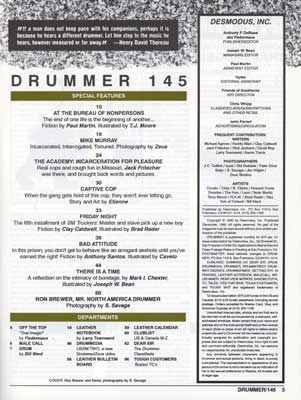 Drummer Issue 145: Contents