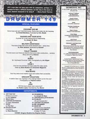 Drummer Issue 149: Contents