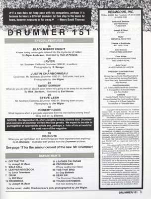 Drummer Issue 151: Contents