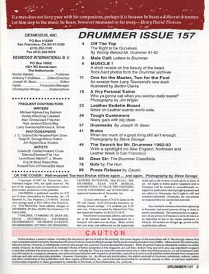 Drummer Issue 157: Contents