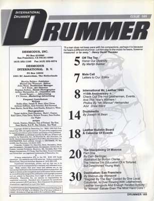 Drummer Issue 165: Contents-1